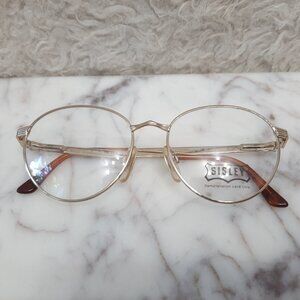 Sisley 00-100-52-17-135 Women's Gold Full Full Rim Glasses Frame